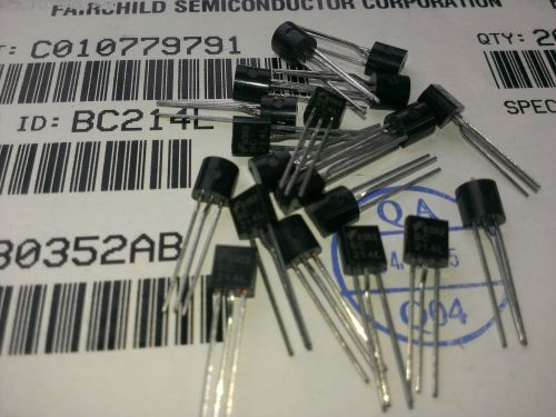 [50 pcs]. Genuine Fairchild BC214L PNP bipolar Transistor TO92