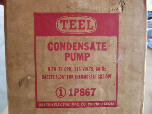 Teel 1p867 condensate pump 3 to 75 gph 115v new!!! free shipping for sale