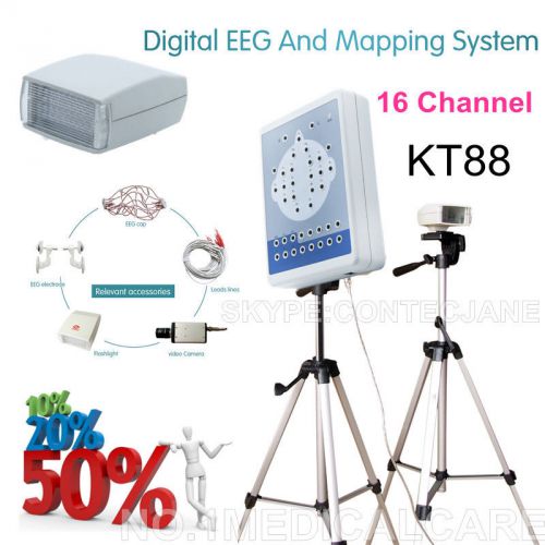 Contec digital eeg machine and mapping system, 16-channel eeg + 2 free tripods for sale