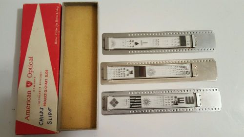 Vintage AO American Optical Project-O-Chart Slides Qty3 Projector