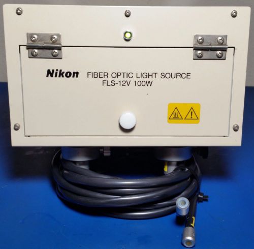 Nikon FLS-12V Fiber Optic Light Source Microscope Illuminator, 100W
