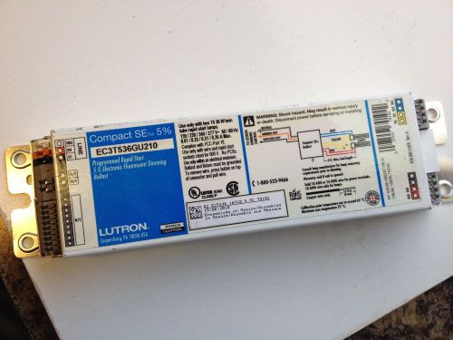 New lutron ec3t536gu210 fluorescent dimming ballast two 36 watt twin tube cfl for sale