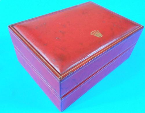 RARE OLD USED WATCH BOX FOR ROLEX DAY - DATE GENEVE SUISSE 1970s
