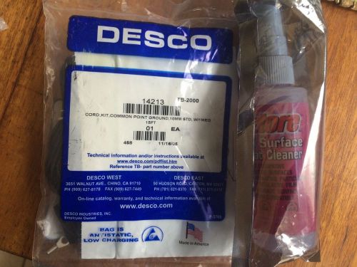 2 -Desco anti-static cord set 14213, 2 - Reztore ESD Cleaner, Universal Snap Kit