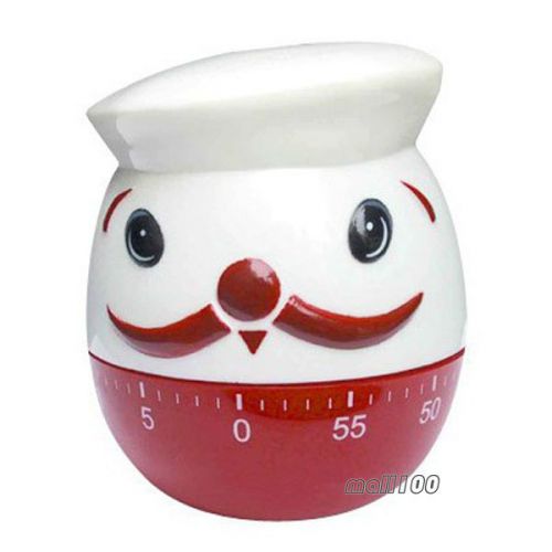 Timer Compact Smile Face Plastic Timer  Red White