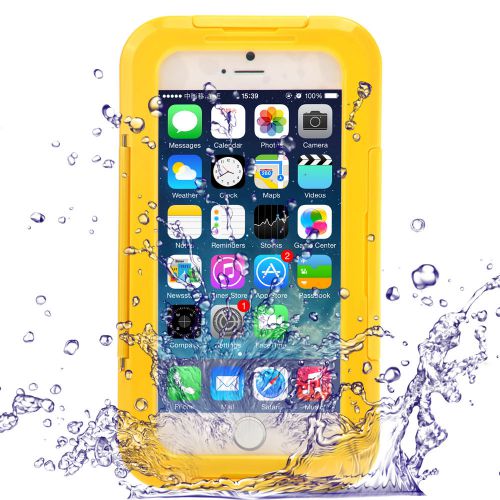 Water, dirt, crash proof cover case with stand function for iphone6 4.7-yellow for sale