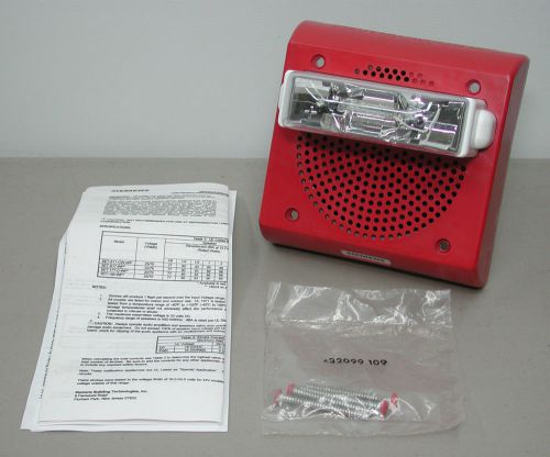 Siemens SET-177-CW-WP Low Profile Weatherproof Speaker Strobe Alarm Red - New