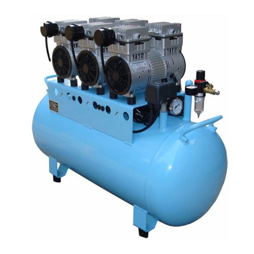3HP Medical Noiseless Oil Free Oilless Air Compressor 90L for 6PC Dental Chairs