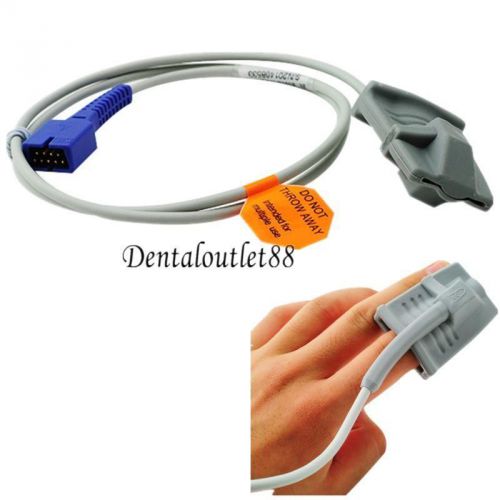 SpO2 Sensor Soft-tip For Nellcor Oximeter DS100A Adult Finger Clip 9Pin Cable ca