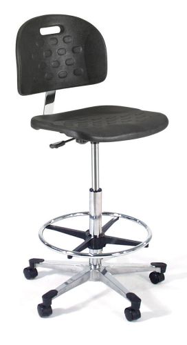 Intensa height adjustable back self skin laboratory stool with flat base for sale