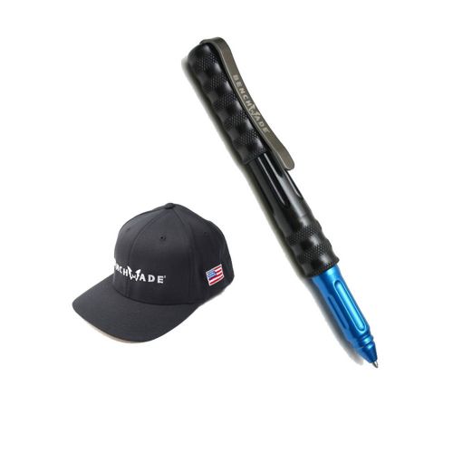 Benchmade 1100 Tactical Grey Pen with Blue Ink With FREE BM Blk Flexfit Hat