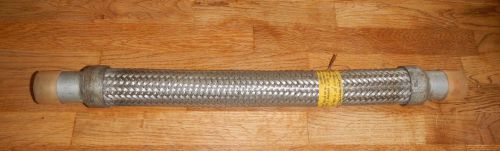 Flexible metal hose connector air compressor stainless steel 1&#034; x 18&#034; #819 for sale
