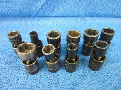 10 armstrong impact gun joint socket 3/8&#034; drive 3/4 11/16 5/8 9/16 1/2 7/16 3/8 for sale