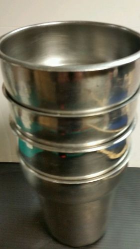 LOT OF 4 DURAWARE 7704-4 Qt 18-8 Stainless Steel Bain Marie LOT OF 4