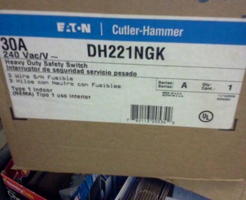 CUTLER-HAMMER DH221NGK SAFETY SWITCH 30A 240V