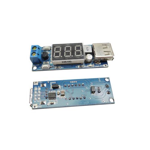 Usb charger dc-dc step-down converter voltmeter module dc 4.5-40v to 5v 2a sde for sale