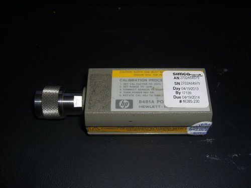 HP / Agilent 8481A Power Sensor **TESTED** 10MHz 18GHz 1uW 100mW (-30dBm 20dBm)