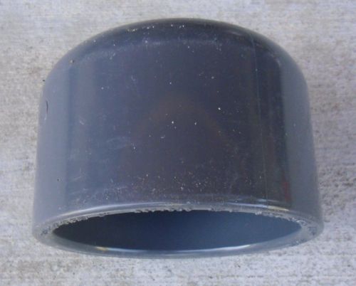 Lot of 6 - 3&#034; schedule 80 gray pvc socket cap spears 847-030 for sale
