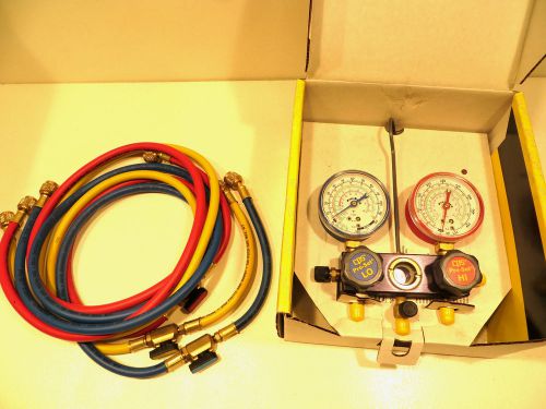 Nos~cps pro-set 2 valve manifold gauge set~viper 745218~r12 mfld 72&#034; bvho for sale