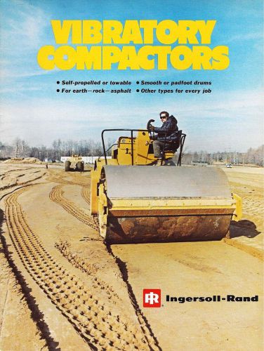 INGERSOLL RAND OLD (1974-75) BROCHURE -  VIBRATORY COMPACTORS