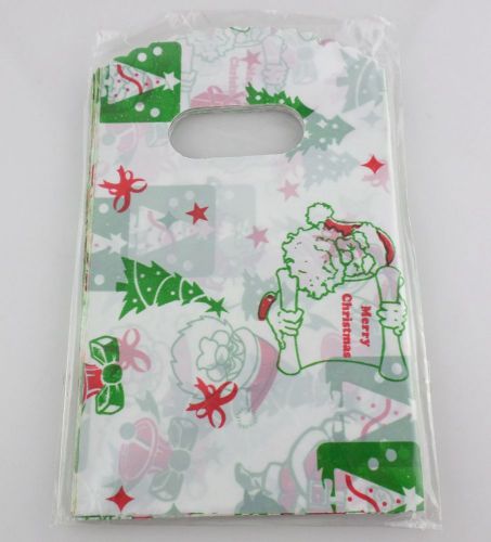 50Pcs Plastic Santa Claus Shopping/Gift  Small Packing Bags