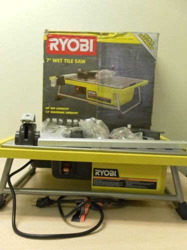 Used ryobi 7 in. wet tile saw ws722 complete for sale