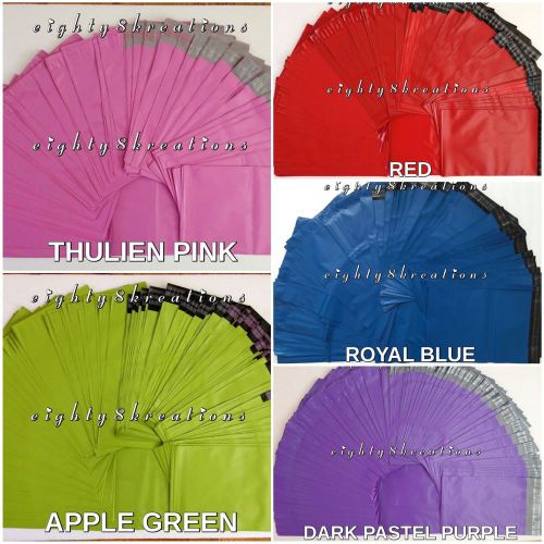 MIXED LOT of Colors 12x16 Flat Poly Mailers Shipping Postal Pack Envelopes Bags