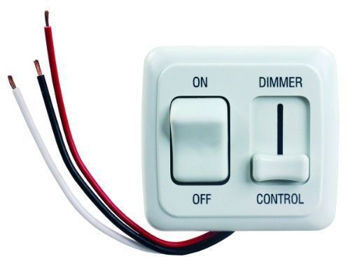 NEW JR Products 15205 White LED Dimmer On/Off Switch