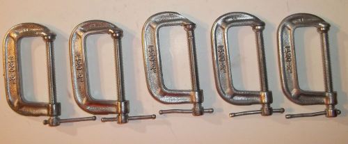 5  (2&#034;) C CLAMPS - ADJUSTABLE 1420-2 / 2&#034; OPENING 1&#034; DEPTH