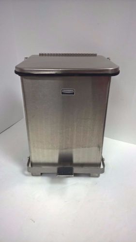 Rubbermaid Commercial Stainless Steel Defenders Biohazard Trash Can, 7-Gallon