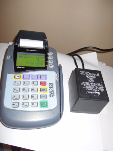 Tested Nova VERIFONE Omni 3200se Working Credit Card Terminal w Power Supply