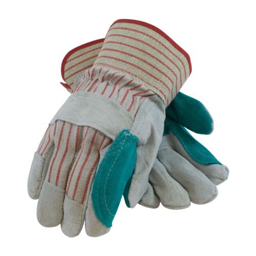 DOUBLE PALM SPLIT LEATHER PALM WORK GLOVE SIZE LARGE - Free Shipping over $50