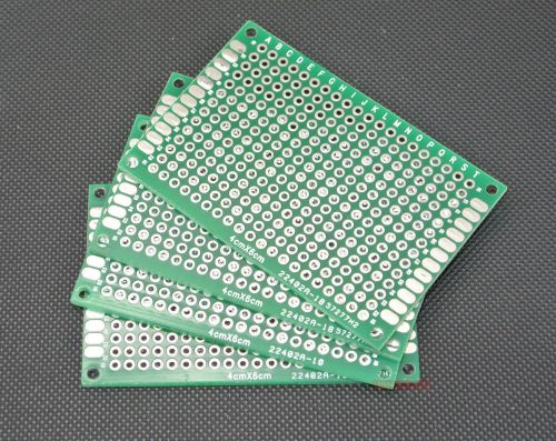 5pcs double side prototype pcb  universal circuit board printed 4x6cm 40x60mm for sale