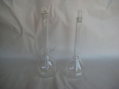 Volumetric flask with stopper, 200  or 250 ml, each