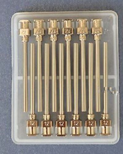 12pcs blunt stainless steel dispensing syringe needle tips 1.5&#034; 12gauge for sale