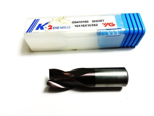 16mm YG K-2 Carbide 3 Flute ALTiN Short End Mill (O 831)