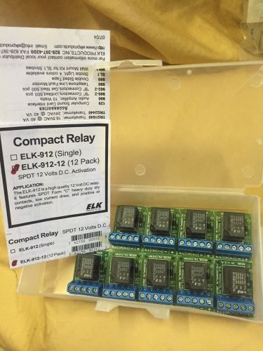 Lot Of 9 ELK-912 Compact Relay Module 12V DC Activation