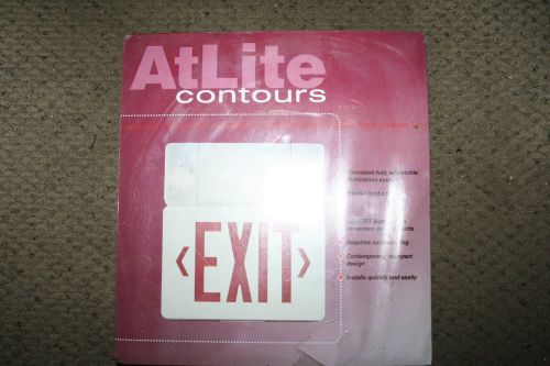 New ATLITE Contours Emergency LED Exit Sign Model PC3-RU New In Sealed Box!