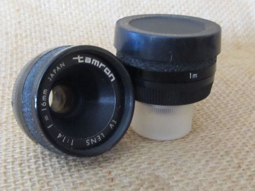 Tamron TV Lens 1:1.4 f = 16mm Lot of 2
