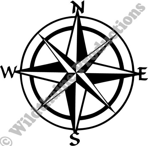 DXF File Compass Rose Sign  CNC dxf  for Plasma Laser Vector Wall cnc