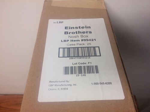 Einstein Brothers catering box 18&#034; X 13&#034; X 4-1/2&#034; Lot of 25 boxes