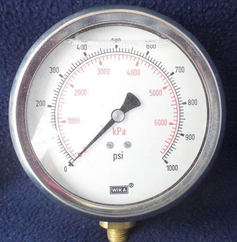 Wika 4&#034; stainless steel construction bourdon tube pressure guage model # 21x.53 for sale
