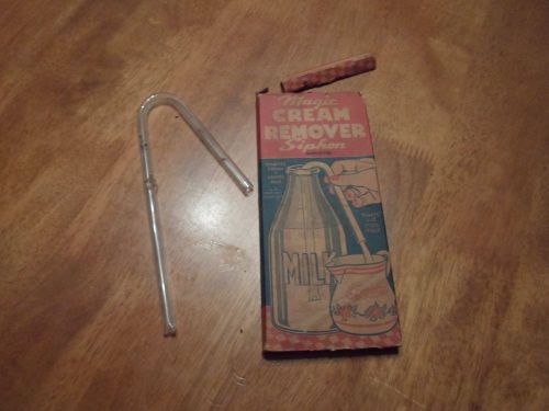 Vintage,Glass Straw,Magic Cream Remover Siphon w/original box