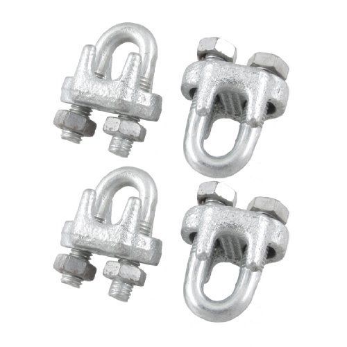 Uxcell a12111900ux0057 Metal Wire Rope Clip U Bolt Cable Clamps, 1/5-Inch,