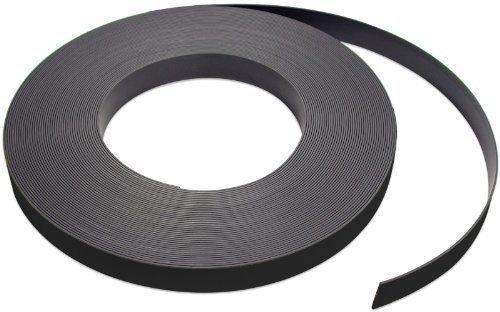 Flexible Magnet Strip with Black Vinyl Coating  1/32&#034; Thick  2&#034; Height  50 Feet