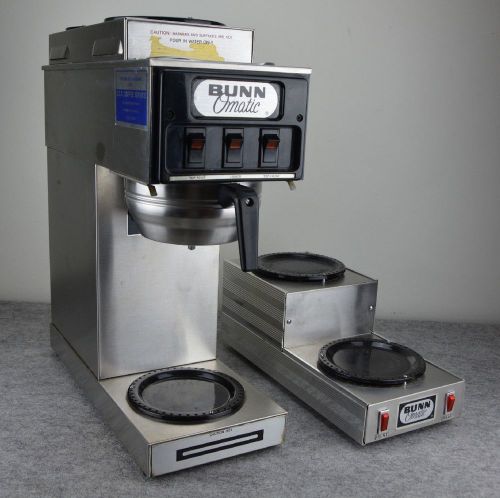 Bunn O Matic 12 Cup Coffee Machine NSF Model S W/Side Dbl. Burner Good Working