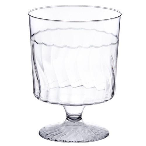 Case of Fineline Flairware 5.5 oz. Clear Plastic Wine Cup 240 Glasses per Case