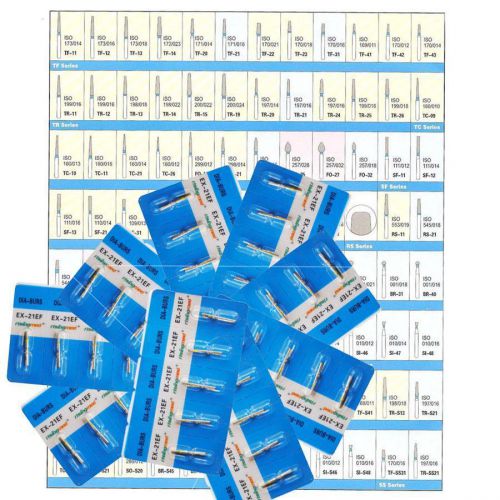200pcs Dental Diamond Burs Flat-end Tapered Medium FG 1.6mm for Handpiece 157 TY