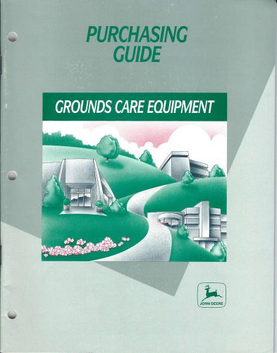 Equipment Brochure - John Deere - Grounds Care - Tractors et al - c1990 (E3001)