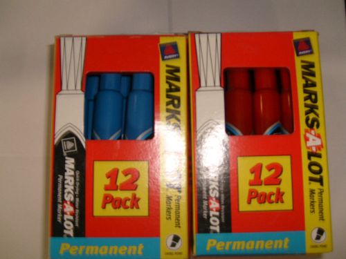 Markers By AVERY Permanent Marks-A-Lot Marks-A-LOT 12 Pack Blue only.
